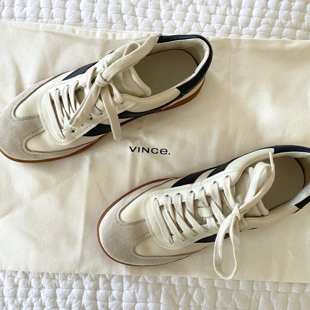 Vince Oasis Leather and Suede Sneakers, size 7 - Picture 3 of 6